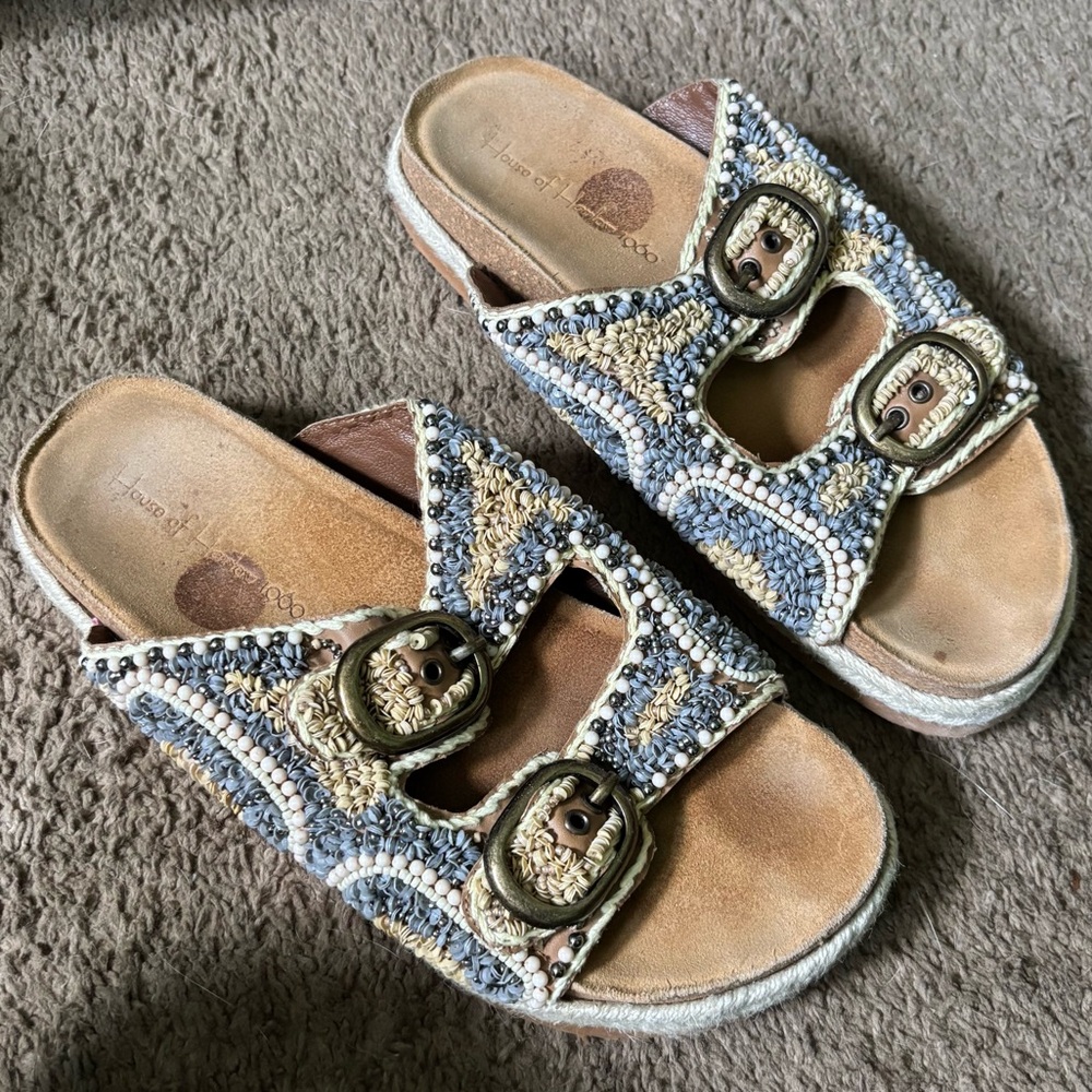House of Harlow 1960 beaded sandals